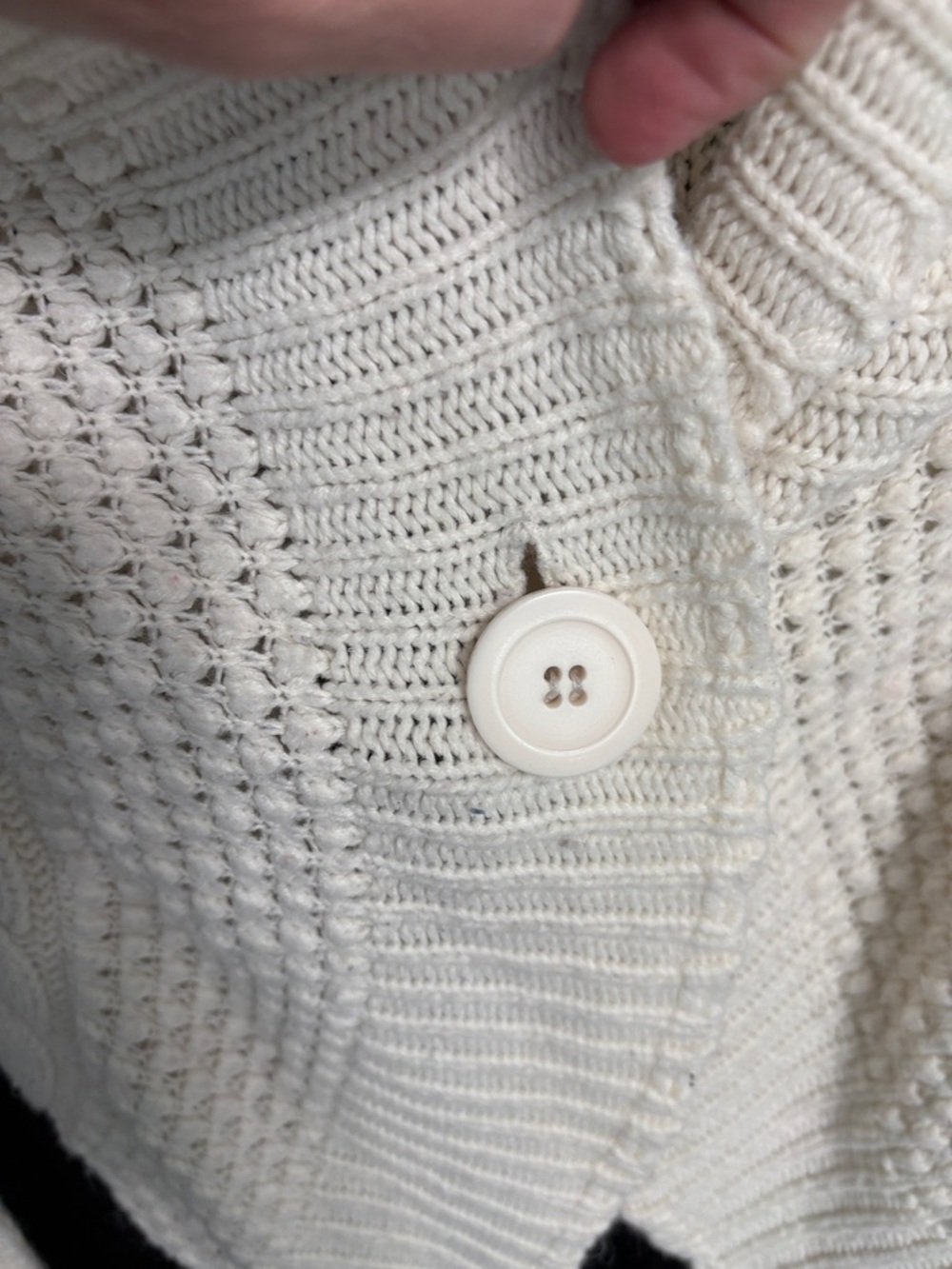 🖤Rue 21 Cream Cable-Knit Shawl-Collar Cardigan🖤 - Picture 3 of 4